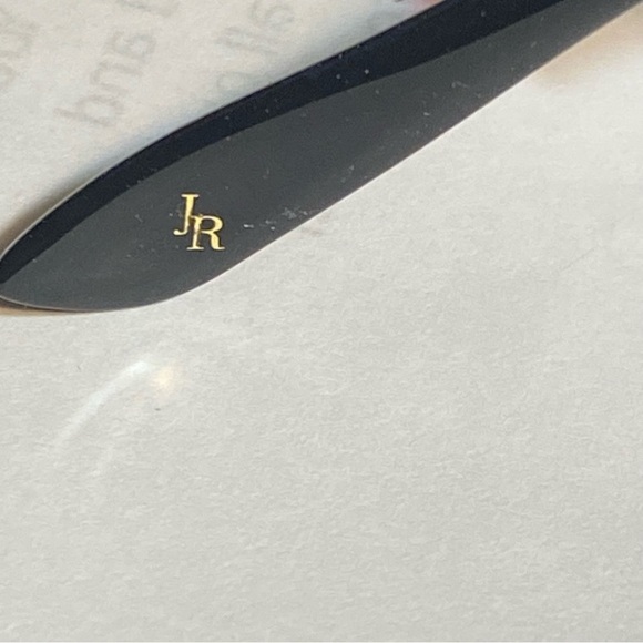 Judith Ripka Legacy New Large Frame Protection Black & Gold Sunglasses - Picture 7 of 7